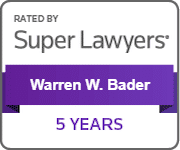 Super Lawyers® badge for Warren W. Bader