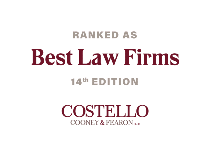Costello, Cooney & Fearon Recognized in “Best Law Firm” Rankings as Top-Tier Syracuse Law Firm