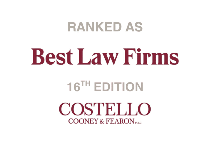 Costello, Cooney & Fearon Recognized in “Best Law Firm” Rankings as Top-Tier Syracuse Law Firm